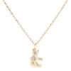 9ct Yellow Gold Textured Teddy Pendant and Chain 20"