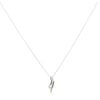 9ct Yellow and White Gold 0.02ct Diamond Wave Pendant and Chain 18"