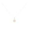 9ct Yellow Gold Cubic Zirconia Disc Pendant And Chain 18"