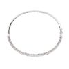 18ct White Gold 2.18ct Baguette and Brilliant Cut Diamond Bangle