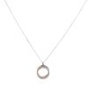 9ct White And Rose Gold Cubic Zirconia Circles Pendant And Chain 18"