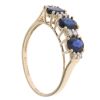 14ct Yellow Gold 0.10ct Diamond and Sapphire Fancy Ring