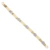 14ct Yellow And White Gold Greek Key And Lion Fancy Bracelet 8"