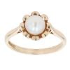 9ct Yellow Gold Pearl Solitaire Ring