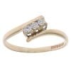 9ct Yellow Gold 0.12ct Diamond Trilogy Crossover Ring