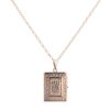 9ct Yellow Gold Patterned Rectangular Locket Pendant And Chain 20"