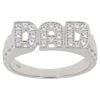 Silver Cubic Zirconia Dad Ring By Icesia