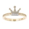 Children's 14ct Yellow Gold Cubic Zirconia Crown Ring