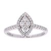 9ct White Gold 0.34ct Diamond Cluster Ring