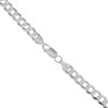 Silver Flat Curb Chain 20" by Icesia