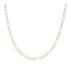 14ct Yellow And White Gold Figaro Chain 22"