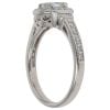 Platinum 0.70ct Cushion, Brilliant And Baguette Cut Diamond Cluster Ring