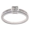 18ct White Gold 0.25ct Princess And Brilliant Cut Diamond Cluster Ring