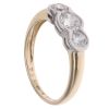 9ct Yellow Gold Cubic Zirconia Three Stone Ring