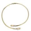 9ct Yellow Gold Cubic Zirconia Torque Bangle