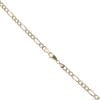 9ct Yellow Gold Patterned Figaro Chain 18"