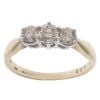 9ct Yellow Gold 1.00ct Brilliant Cut Diamond Trilogy Ring