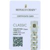 14ct Yellow Gold Monaco Curb Classic Full Cubic Zirconia Pave Lock Chain 20"