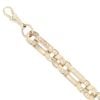 9ct Yellow Gold Patterned Square And Round Belcher Bracelet 9"