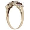 9ct Yellow Gold Cubic Zirconia and Garnet Dress Ring