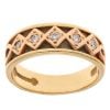 18ct Yellow and Rose Gold Clogau 0.15ct Diamond Five Stone Celtic Ring