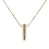 9ct Yellow Gold Bullet Pendant and Belcher Chain 22"