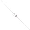 9ct White Gold 0.02ct Diamond and Blue Topaz Pendant and Chain 18"