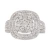9ct White Gold 0.90ct Brilliant Cut Diamond Cluster Ring