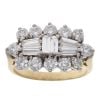 18ct Yellow Gold 2.00ct Brilliant And Baguette Cut Diamond Cluster Ring