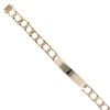 9ct Yellow Gold Patterned I.D Curb Bracelet 8"