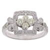 14ct White Gold 0.86ct Brilliant Cut Diamond Fancy Ring