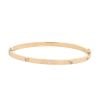 14ct Yellow Gold Cubic Zirconia Hinged Screw Patterned Bangle