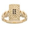 14ct Yellow Gold Monaco Classic Flex Patterned Signet Ring