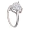 Platinum Synthetic Moissanite Single Stone Ring
