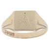9ct Yellow Gold Masonic Signet Ring