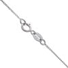 9ct White Gold 0.25ct Diamond Cluster Pendant and Curb Chain 18"