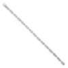 18ct White Gold 2.35ct Brilliant And Baguette Cut Diamond Bracelet 7"