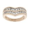 9ct Yellow Gold 0.50ct Diamond Wishbone Ring