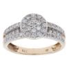9ct Yellow Gold Diamond Cluster Ring by Anya Belle
