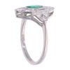 Platinum 0.58ct Emerald and 0.43ct Diamond Cluster Ring