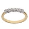 18ct Yellow Gold 0.25ct Brilliant Cut Diamond Half Eternity Ring