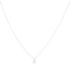 9ct White Gold 0.50ct Lab Grown Pear Cut Diamond Solitaire Pendant and Chain 18"