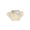 9ct Yellow Gold Cubic Zirconia Patterned Signet Ring