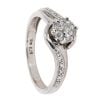 9ct White Gold 0.25ct Diamond Cluster Ring
