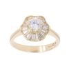 18ct Yellow Gold 1.50ct Brilliant And Baguette Cut Diamond Cluster Ring