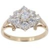 9ct Yellow Gold Cubic Zirconia Cluster Ring