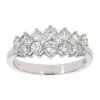 9ct White Gold 1.24cts Diamond 2 Row Ring by Anya Belle