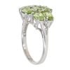9ct White Gold Peridot Cluster Ring