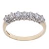 9ct Yellow Gold Cubic Zirconia Half Eternity Ring