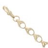 9ct Yellow Gold Patterned And Plain Acorn Bracelet 8"